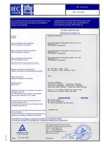 CB Test Certificate - SensoTrans DMS P 32200