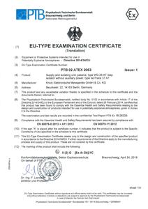 EC-Type-Examination Certificate - WG 25