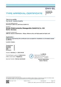 Type Approval Certificate (GL) - VariTrans P 15000