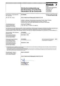 EU Declaration of Conformity - VariTrans P 15000