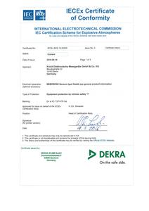 IECEx Certificate of Conformity - SE 565