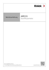 Betriebs- / Bedienungsanleitung - ARF 215