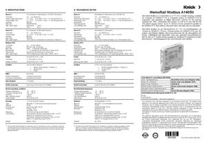 Manual - MemoRail Modbus A 1405 N