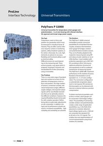 产品目录节选 - PolyTrans P32000