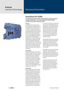 Catalog Excerpt - SensoTrans R P 32300
