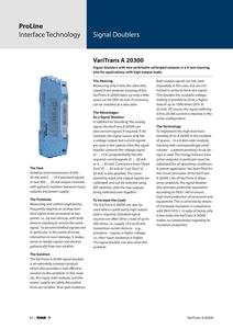 Catalog Excerpt - VariTrans A 20300