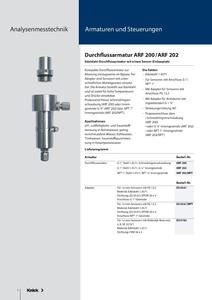 Katalogauszug - ARF 200 / ARF 202