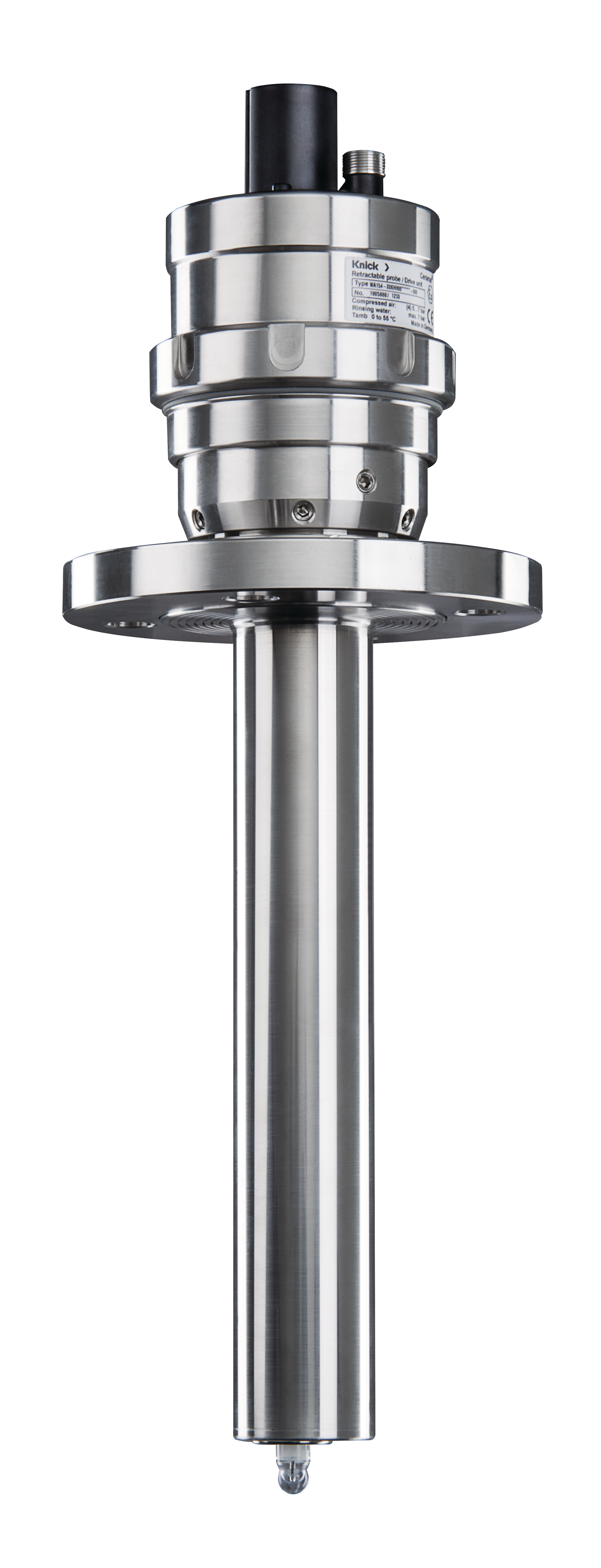 WA154 Ceramat Wechselarmatur | Keramische Abdichtung | Pneumatisch | Stainless steel, Titanium or Hastelloy | Eintauchtiefe bis zu 300 mm