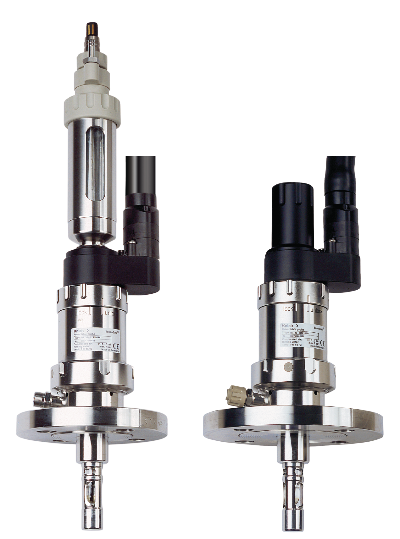 Portasondas retráctil SensoGate WA130 | Modular | Neumático | Para Uniclean y Unical