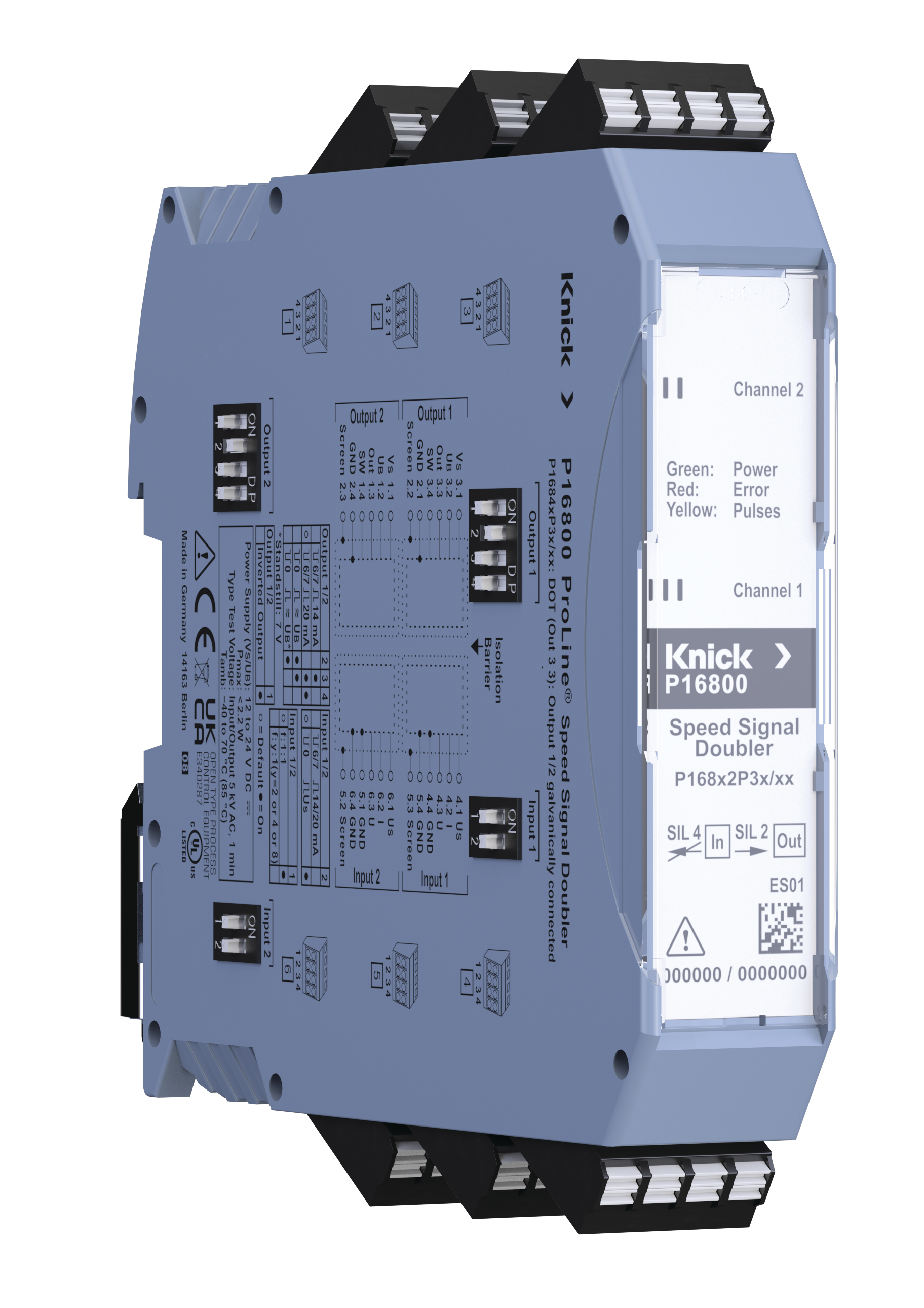 P16800 Universal Speed Signal Doubler/Converter | SIL 4 Non-interacting Extraction of RPM/Speed Sensor Signals | SIL 2 Safe Transmission P16800 Universal Speed Signal Doubler/Converter | SIL 4 Non-interacting Extraction of RPM/Speed Sensor Signals | SIL 2 Safe Transmission