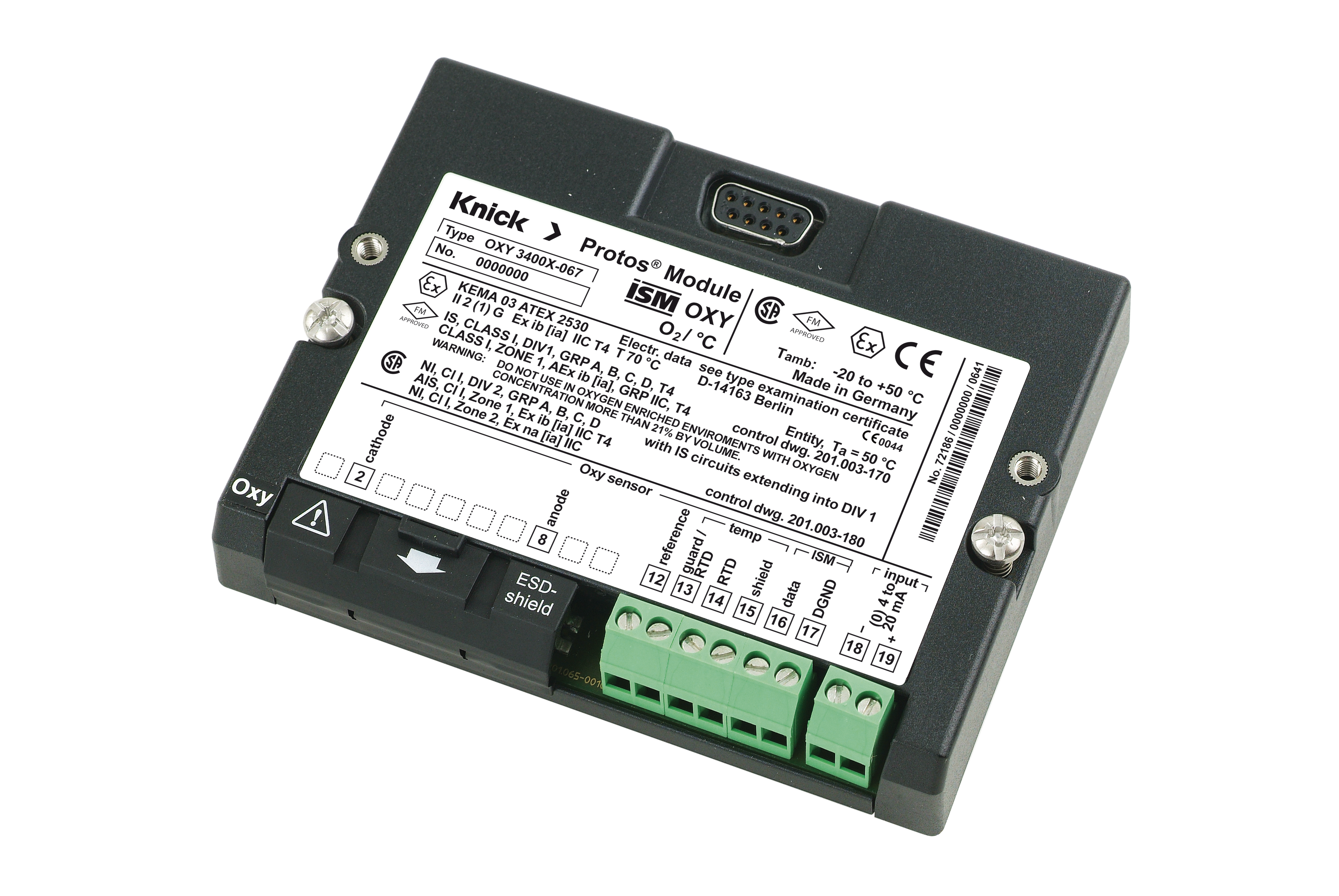 OXY 3400-067 氧测量模块 | 用于 Protos | 模拟极谱法传感器