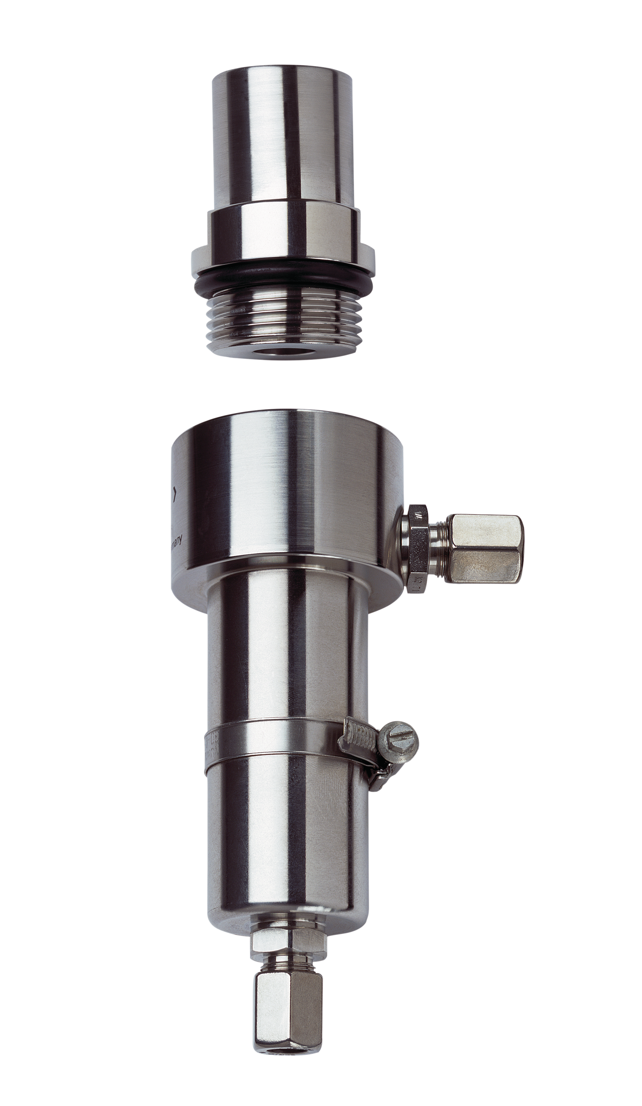 ARF200 Durchflussarmatur | Edelstahl oder Hastelloy C22 | Ein Sensor | Prozessanschluss über Schneidringverschraubung