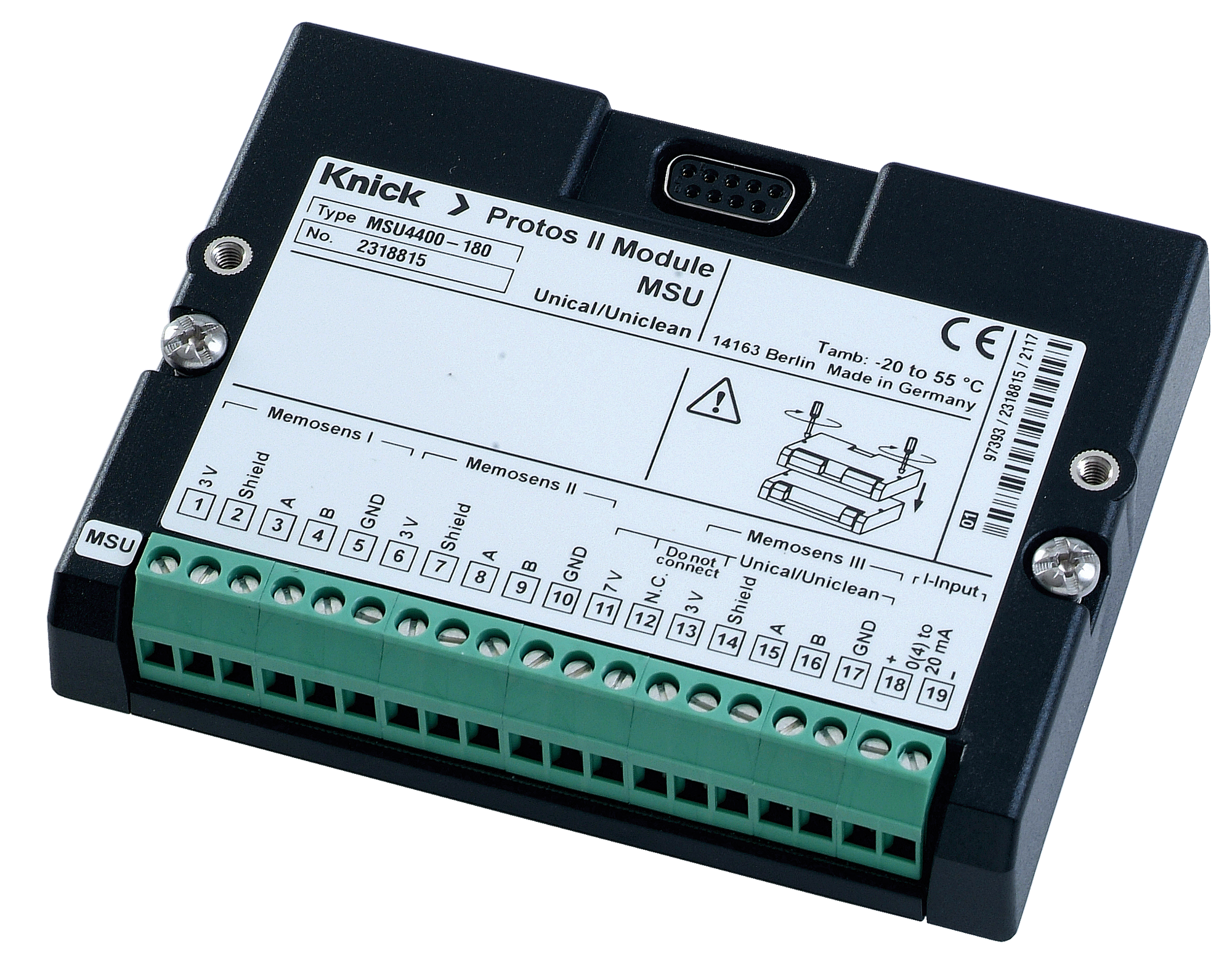 MSU 4400-180 多参数测量模块 | 用于 Protos | 多达三个 Memosens 传感器 | 多通道