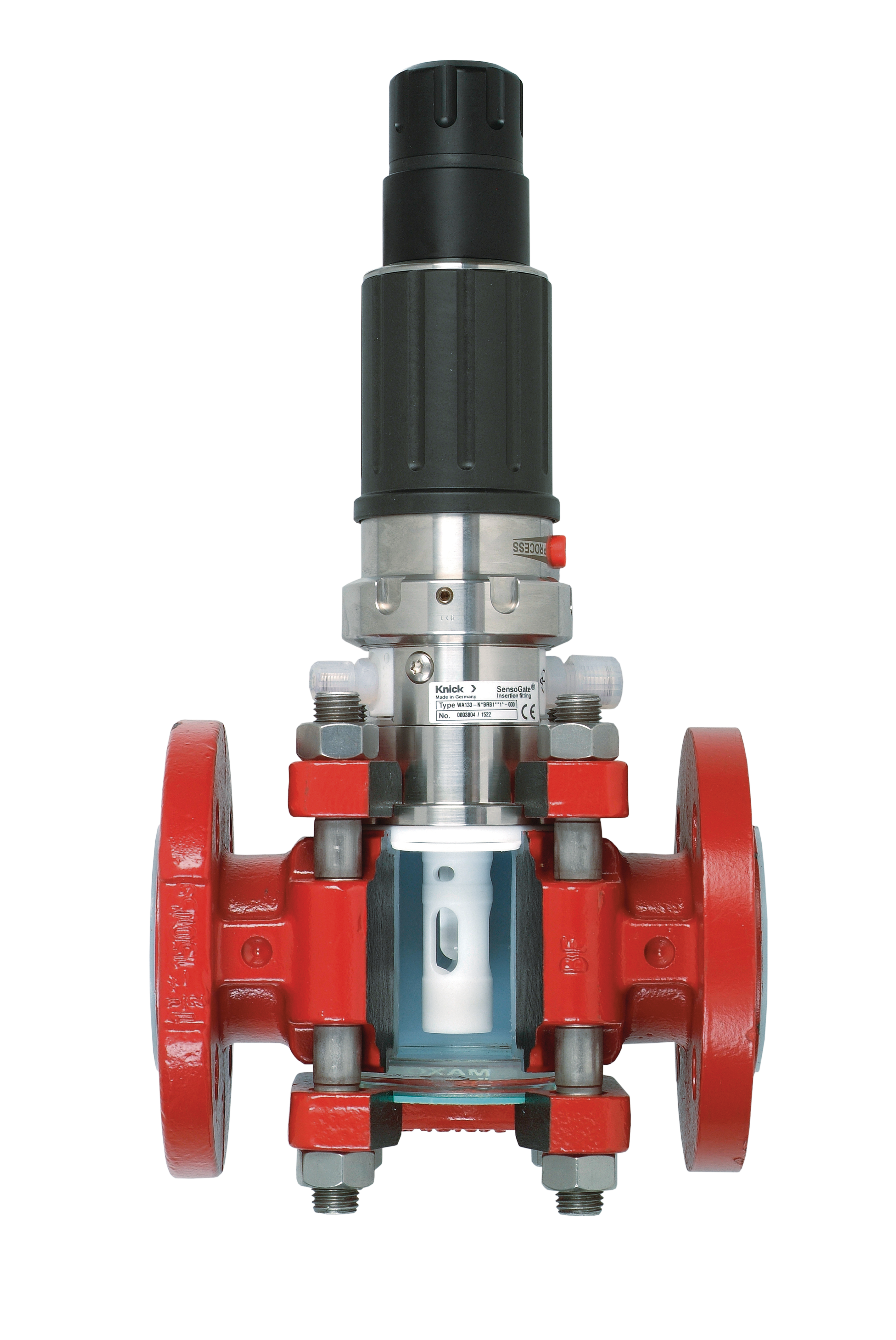 WA133M SensoGate Wechselarmatur | Modular | Manuell mit Drehantrieb | Medienberührte Teile aus PTFE