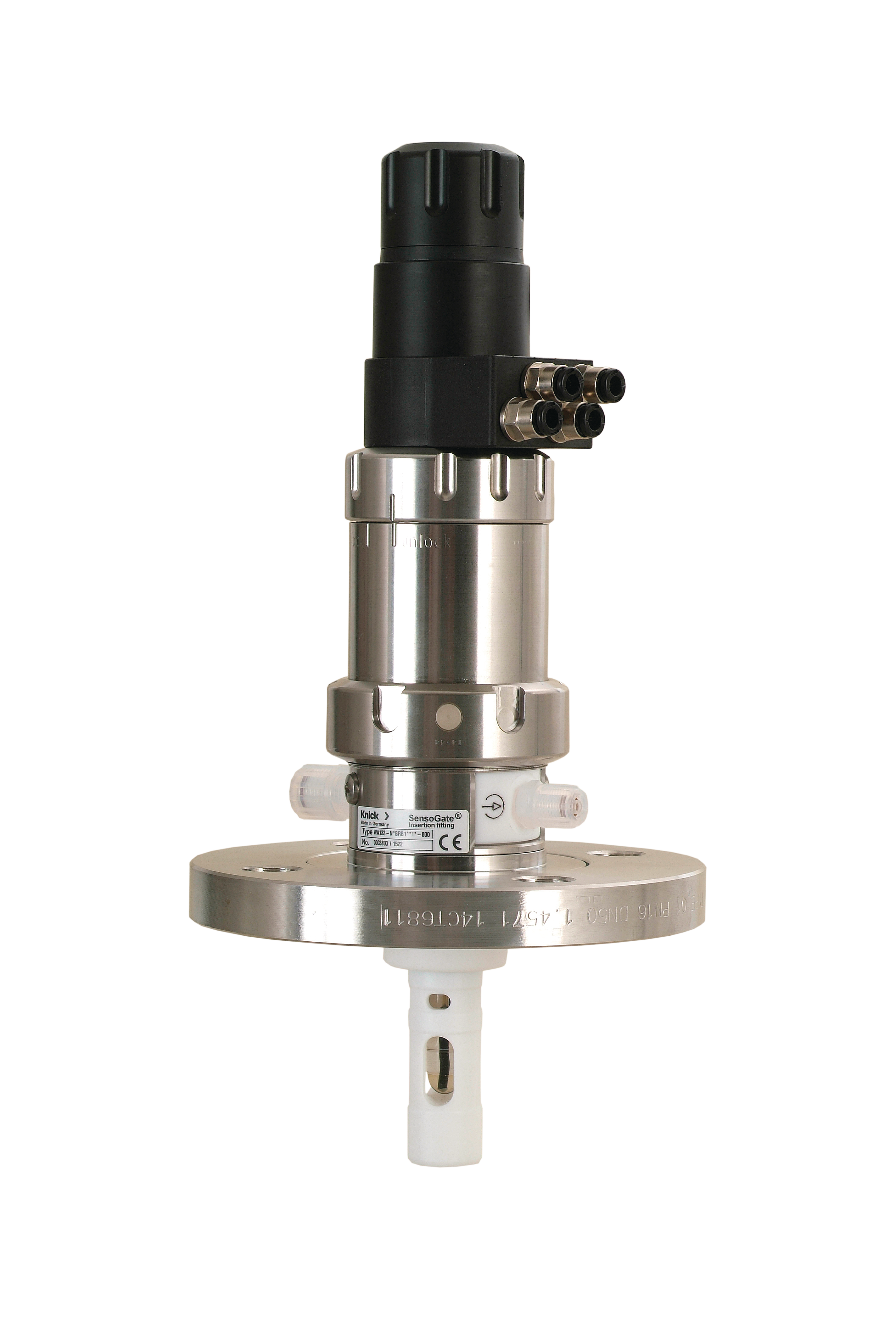 WA133 SensoGate Wechselarmatur | Modular | Pneumatisch | Medienberührte Teile aus PTFE | Für einfache, kommerzielle Steuerungen