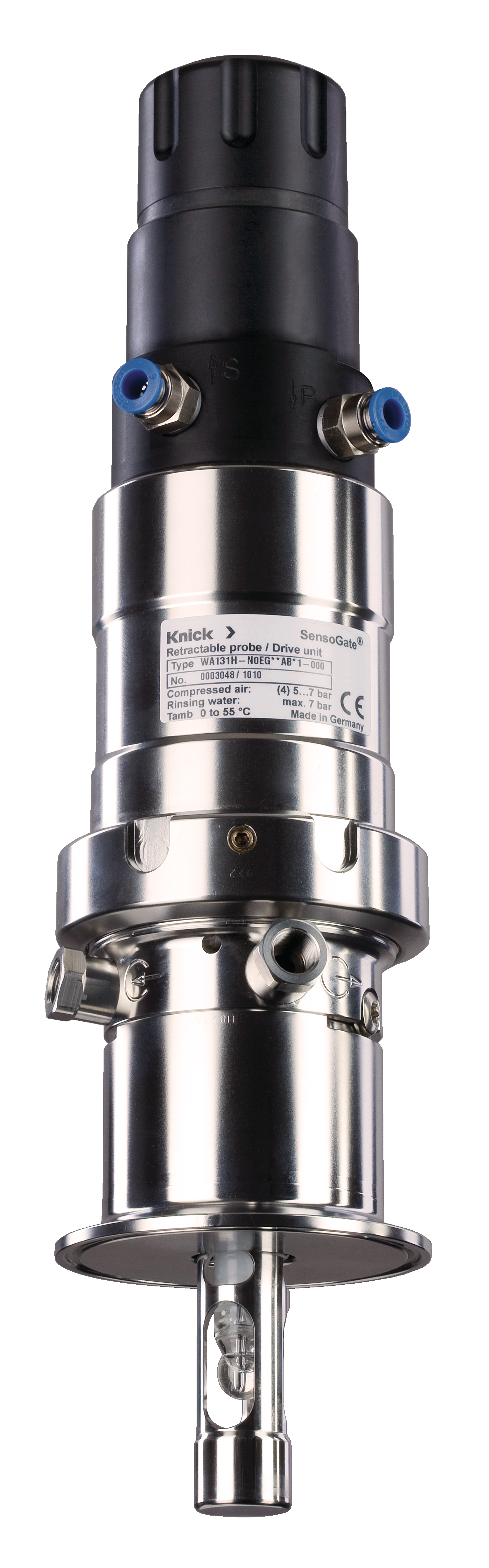 Portasondas retráctil SensoGate WA131 H | Modular | Neumático | Para controladores sencillos y comerciales | Para aplicaciones higiénicas