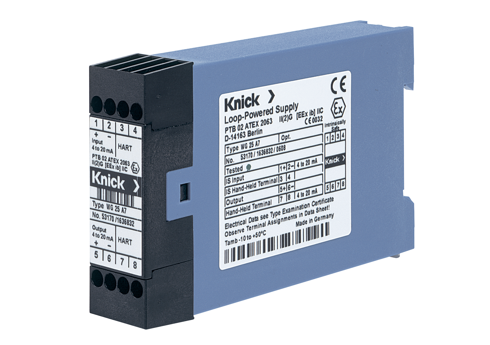 WG25 Amplificatore di isolamento di alimentazione senza alimentazione elettrica | Ex | Trasmissione di segnali HART