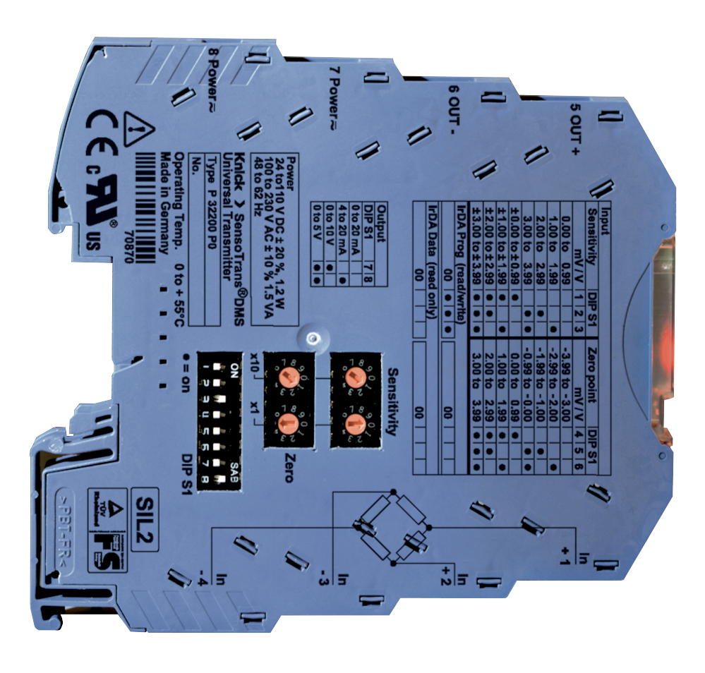 P32200 Convertisseur de mesure de jauge de déformation | Sécurité fonctionnelle SIL 2 / SIL 3
