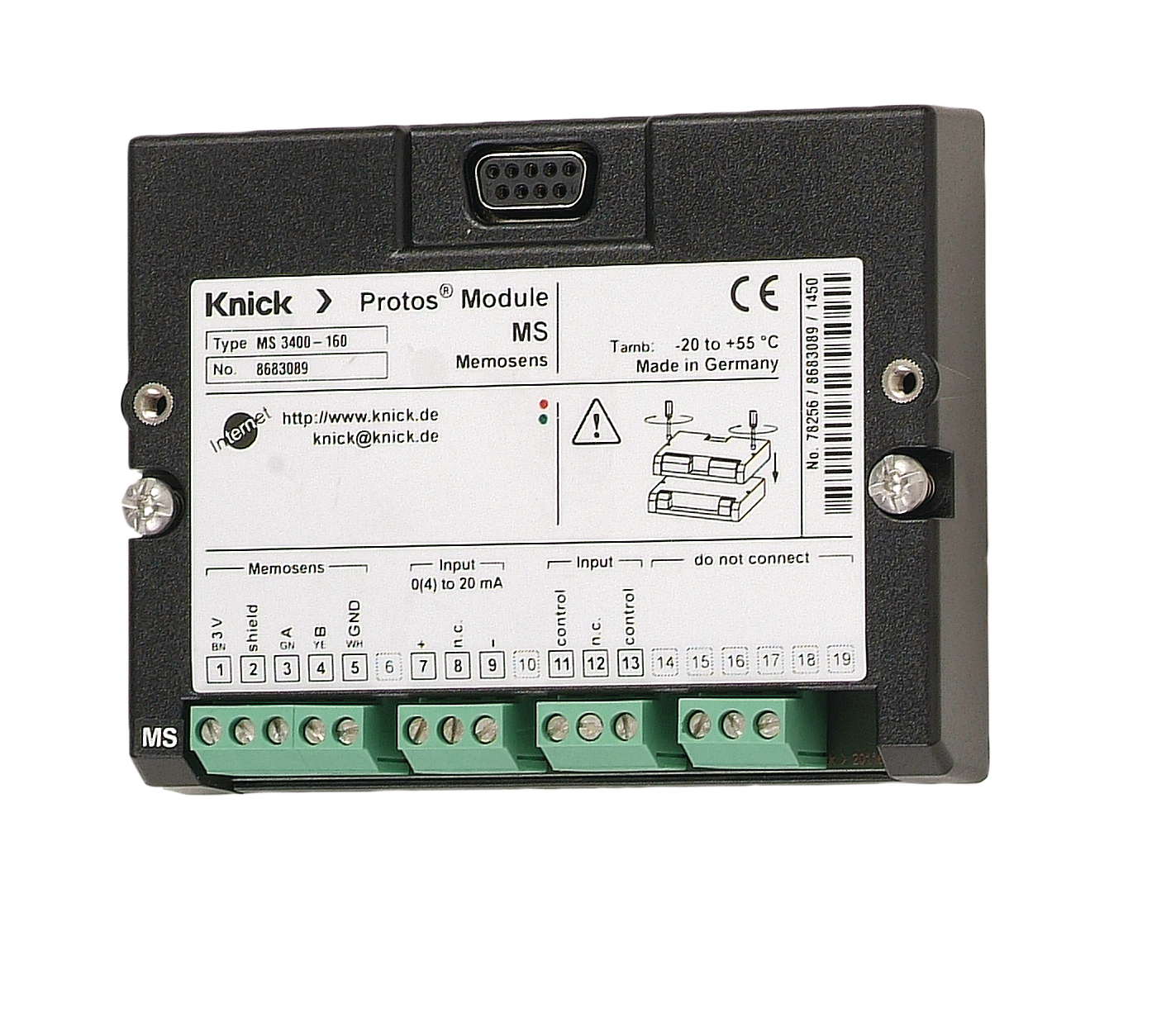 MS 4400-160 멀티 파라미터 측정용 모듈 | Protos용 | Memosens 센서 | 1-채널