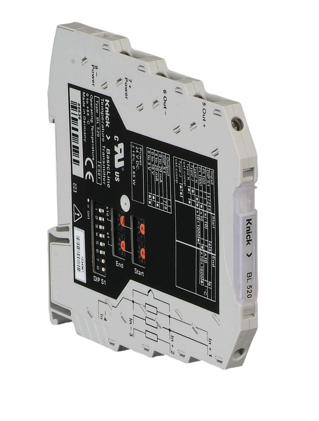 BL520 온도 트랜스미터 | 입력 Pt100/Pt1000, 열전대