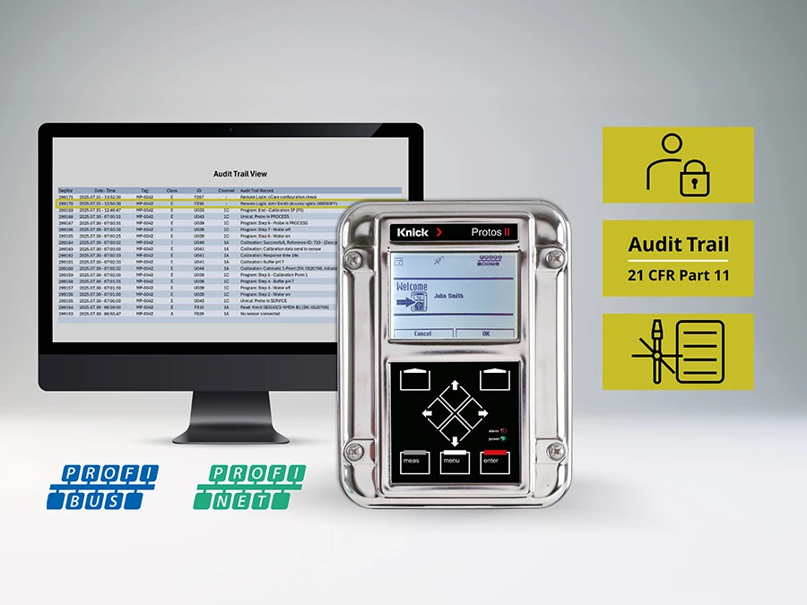 Audit Trail and Remote Login with Protos II via fieldbus 