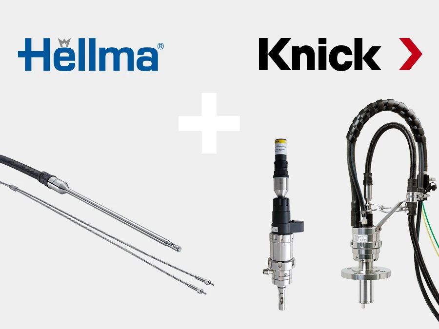 Hellma Spectroscopy Probes and Knick Retractable Fittings Optical probe from Hellma and retractable fittings from Knick