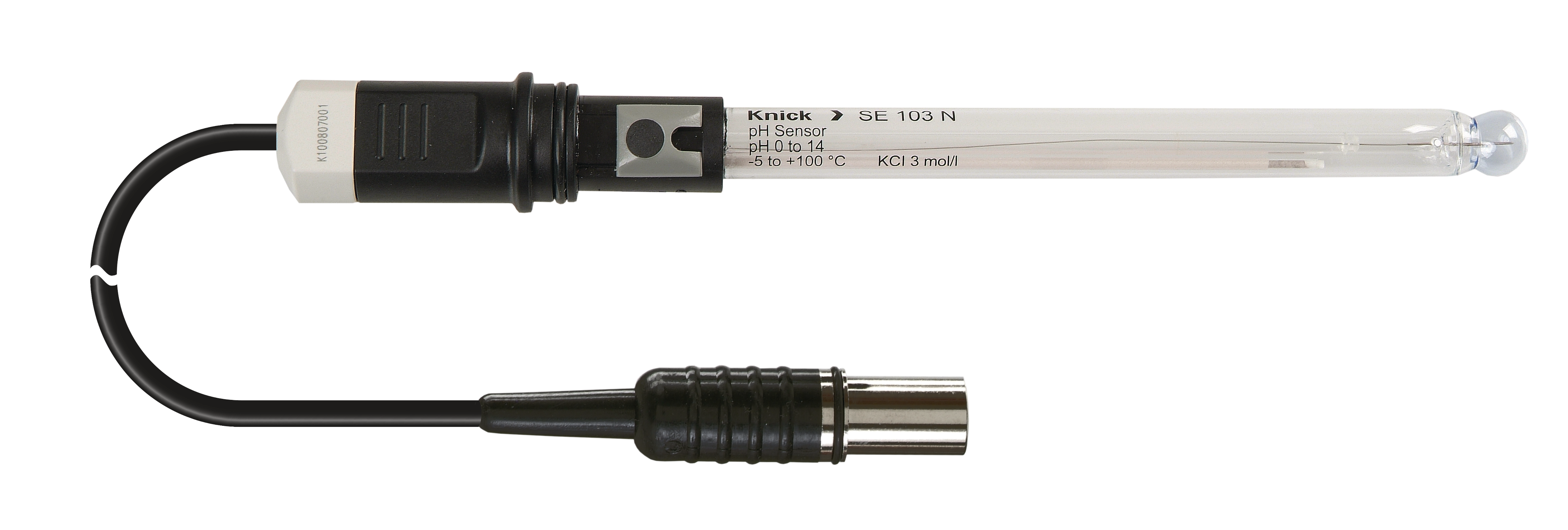 SE103N Sonde pH | 170 mm | Tige en verre | Pour un changement d’échantillon rapide et de faibles températures d’échantillon