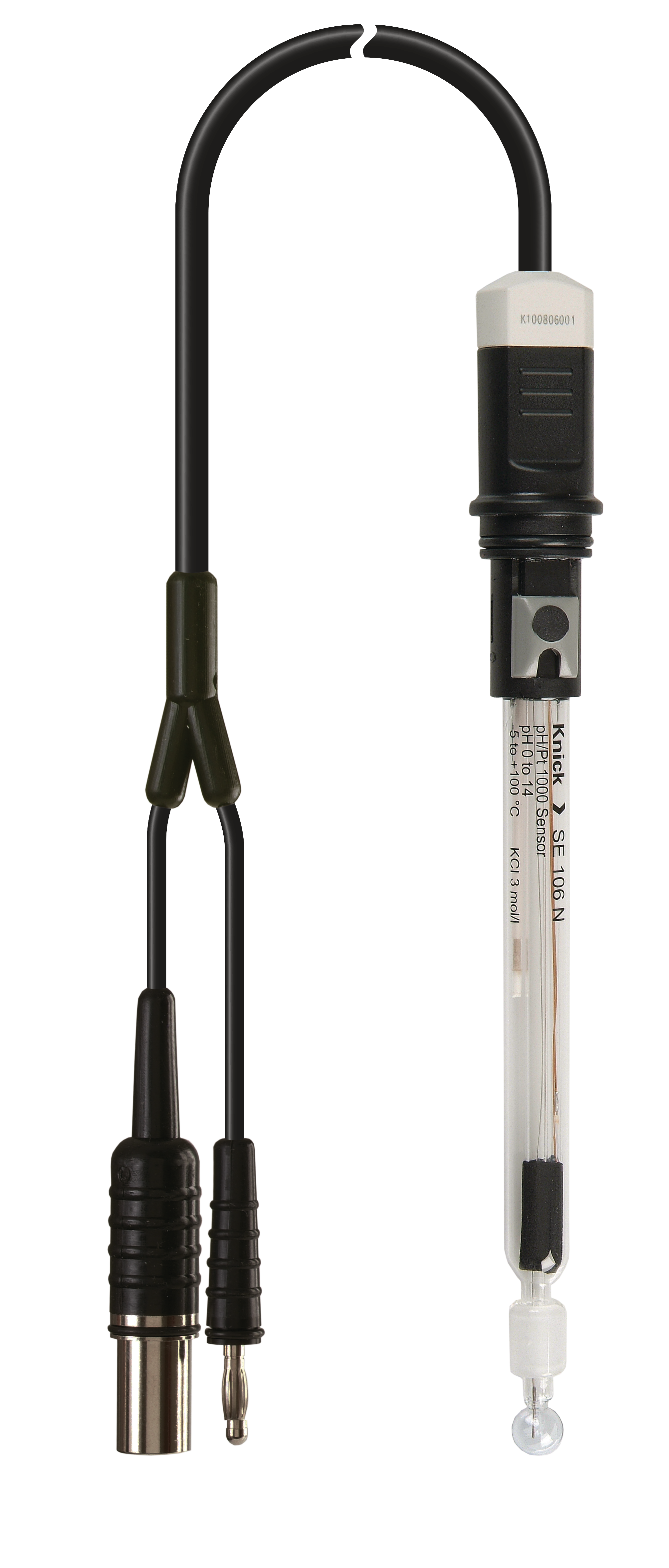 SE106N pH 传感器 | 170 mm | 玻璃杆 | 适用于低电导率或涂层介质中的样品