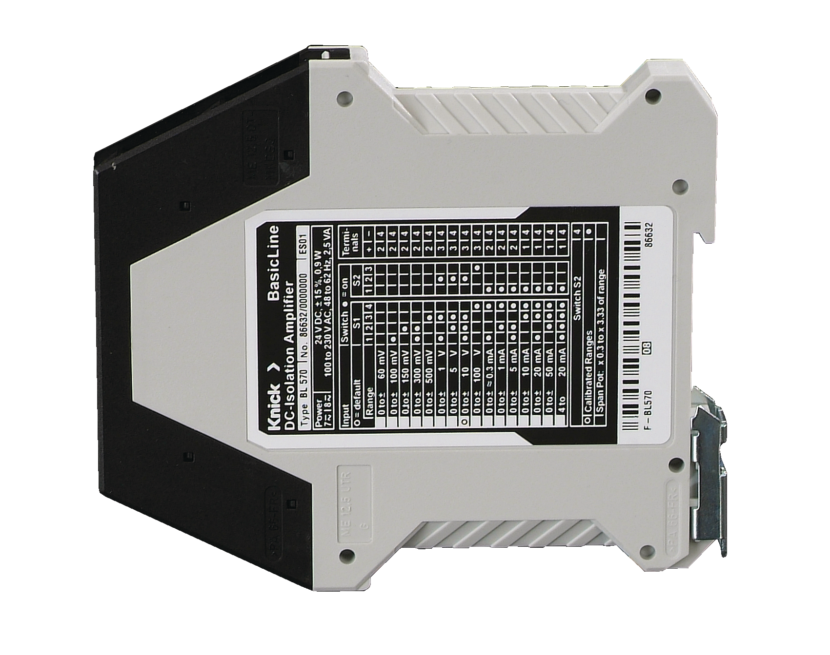 BL570 Amplificatore di isolamento universale | Misurazione della corrente e della tensione | 480 intervalli di misura commutabili in modo calibrato