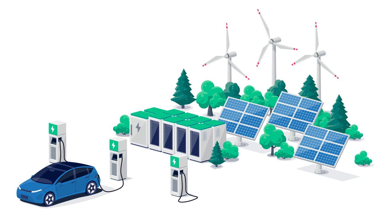 Energiespeicher, das Bindeglied zwischen erneuerbaren Energien und der Elektrifizierung von Fahrzeugen